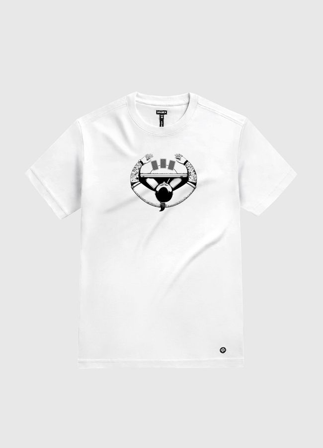 Man Playing Cards - White Gold T-Shirt