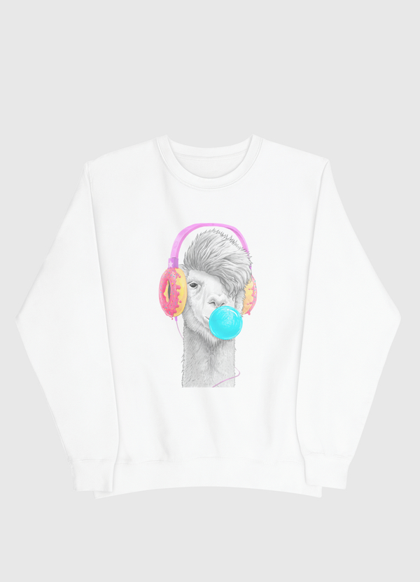 Lama in headphones Men Sweatshirt