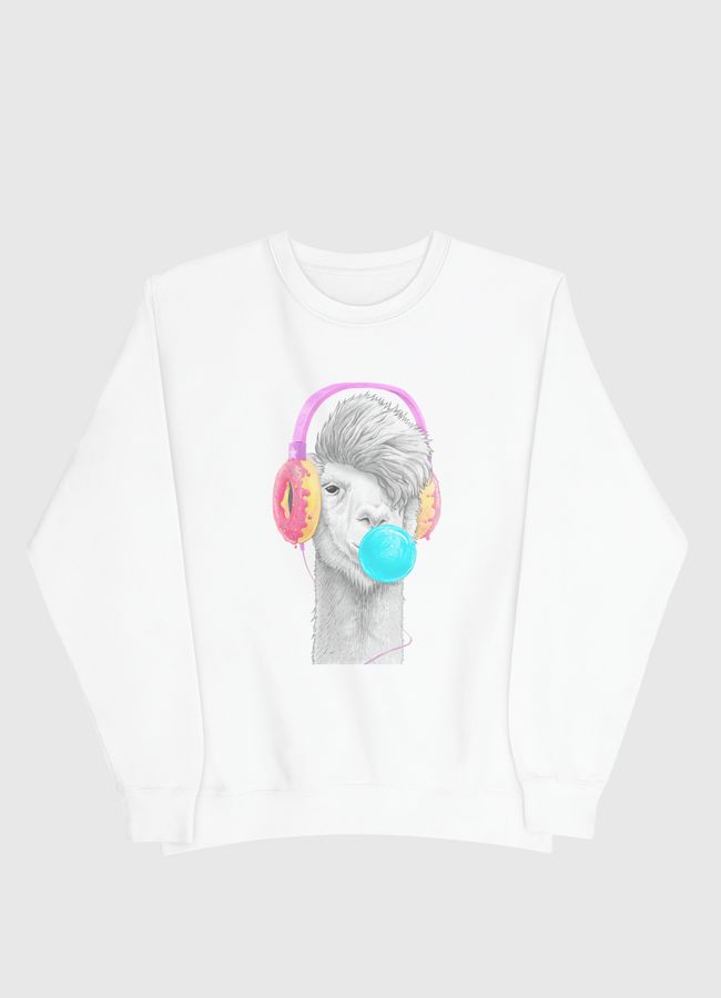 Lama in headphones - Men Sweatshirt