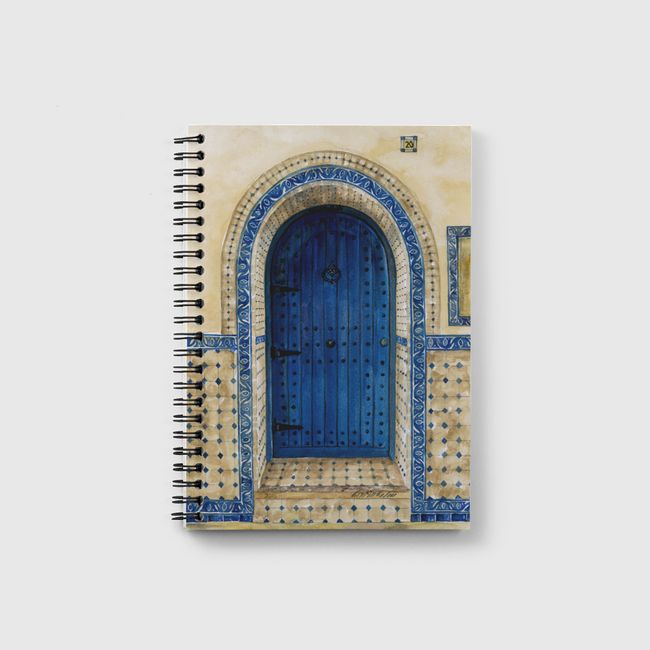  Blue Moroccan Door  - Notebook