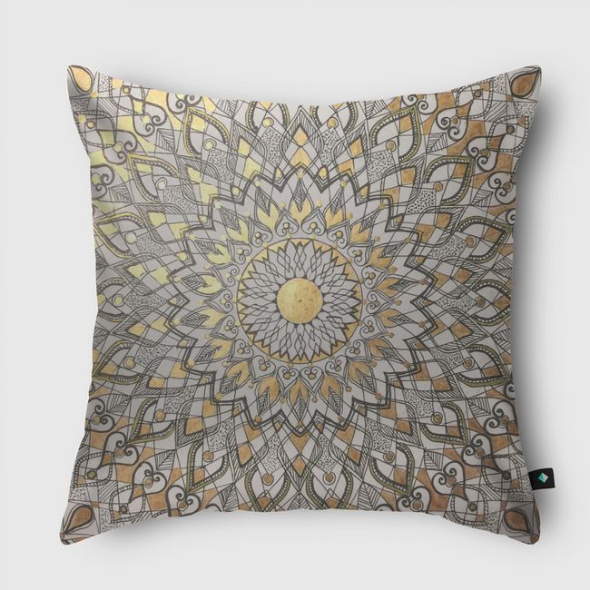 Gold mandala - Throw Pillow