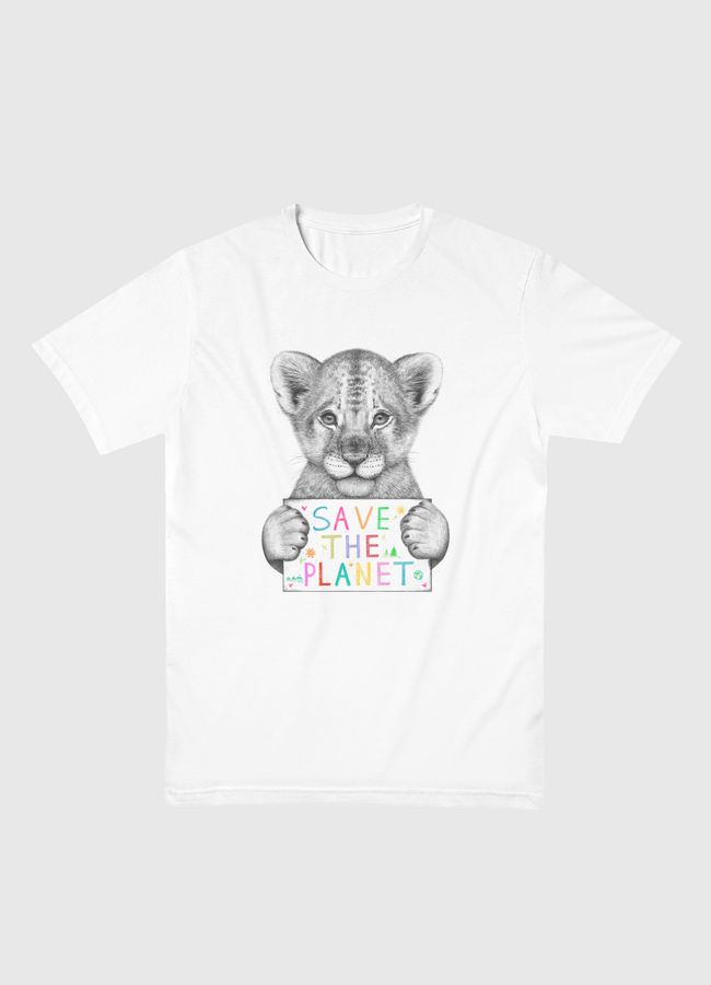 Lion cub save the planet - Men Basic T-Shirt