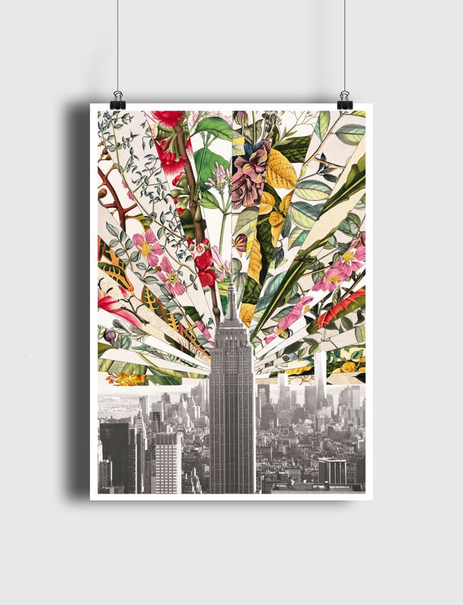 Vintage Blooming New York - Poster