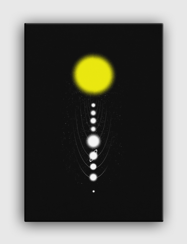 Minimalist Solar System Canvas