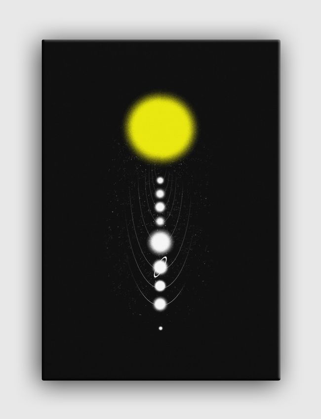 Minimalist Solar System - Canvas