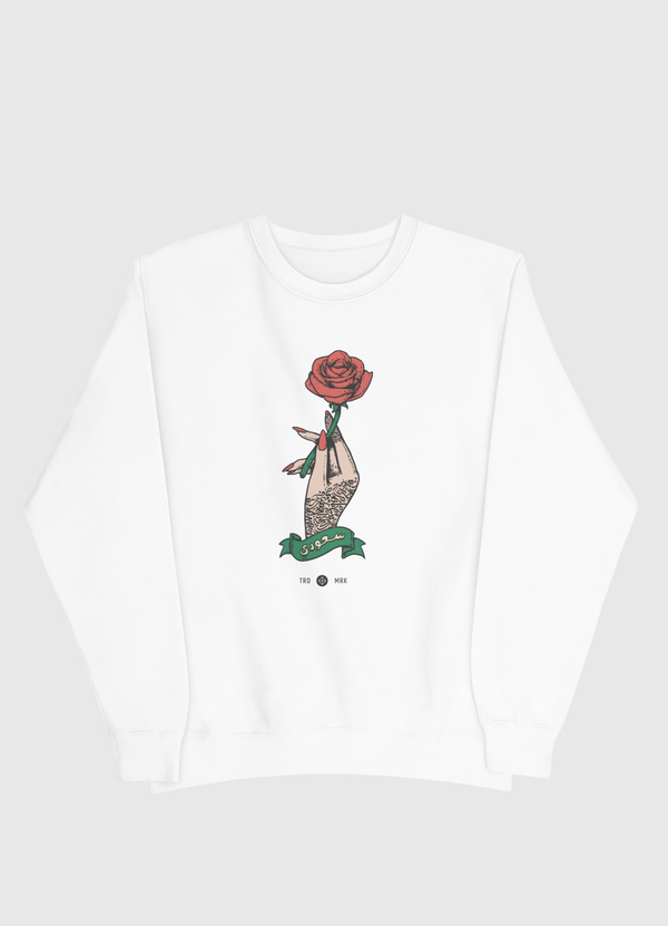 Calligraphy & Roses Men Sweatshirt