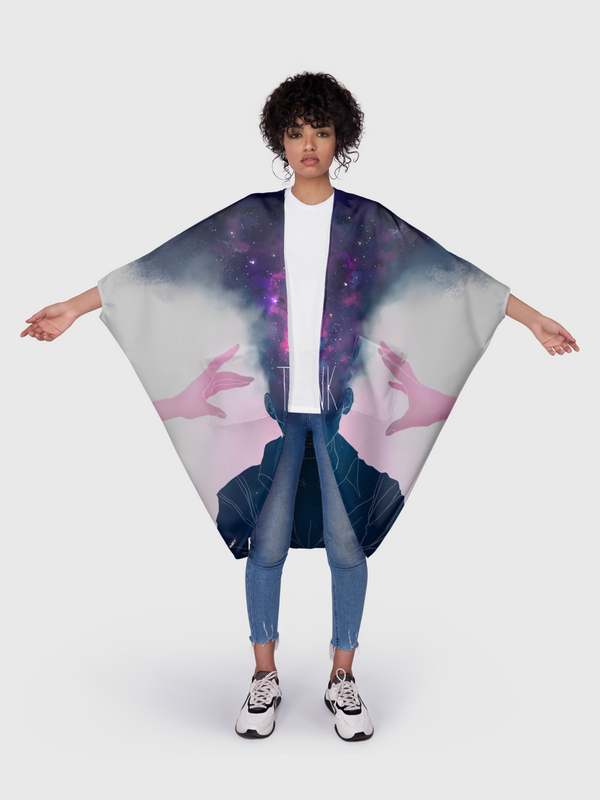 Think (Graphic print) Kimono
