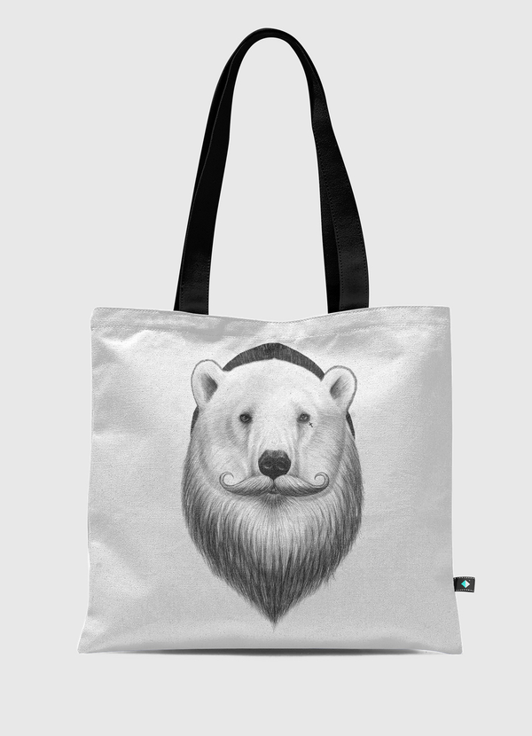 Bearded polar bear Tote Bag