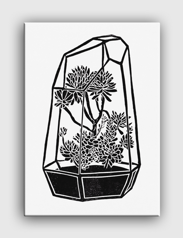 Terrarium Blockprint Canvas