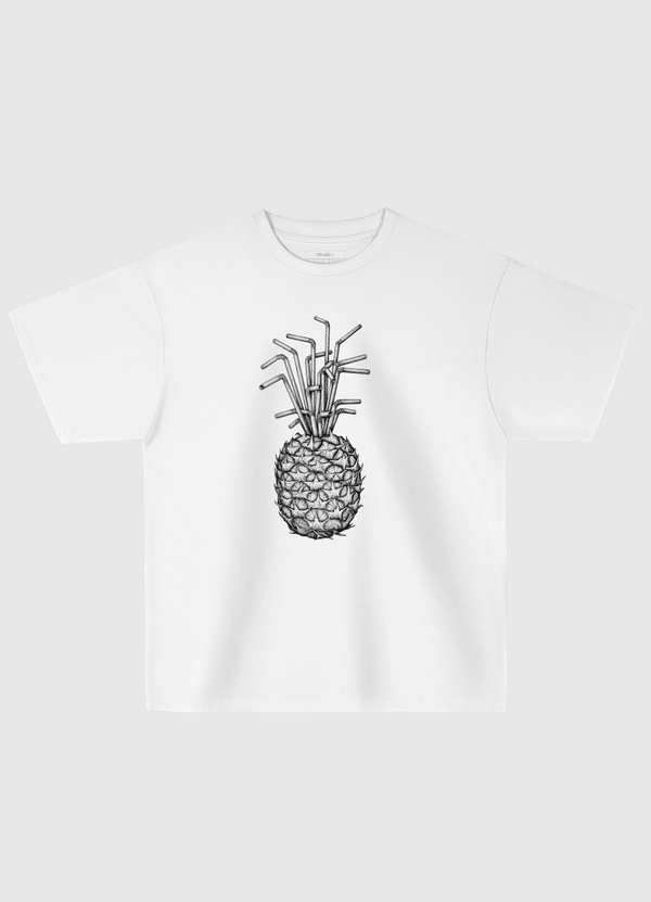Pineapple straws Oversized T-Shirt