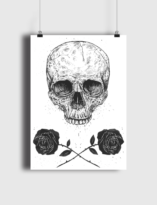 Skull N' Roses Poster