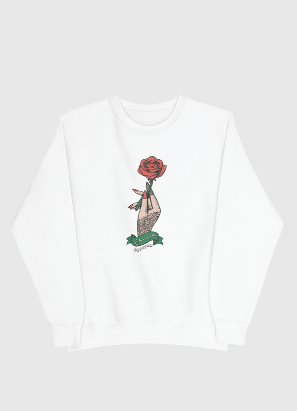 Calligraphy & Roses Men Sweatshirt