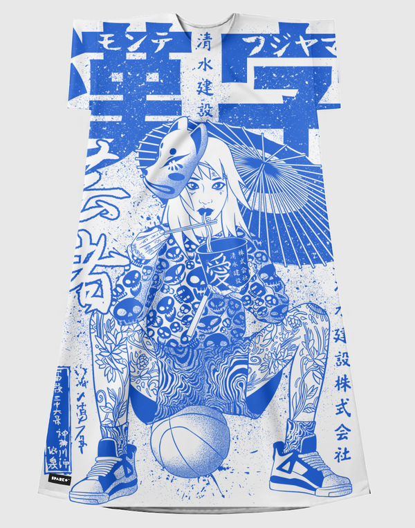 Basketball Ramen Short Sleeve Dress
