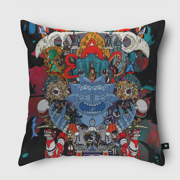 Rickless Madness Throw Pillow