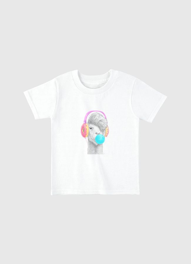 Lama in headphones - Toddler Basic T-Shirt