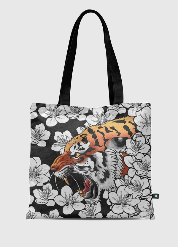 Tiger tattoo cherry tree Tote Bag