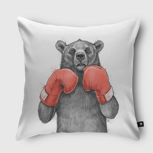 Bear Boxer - Throw Pillow