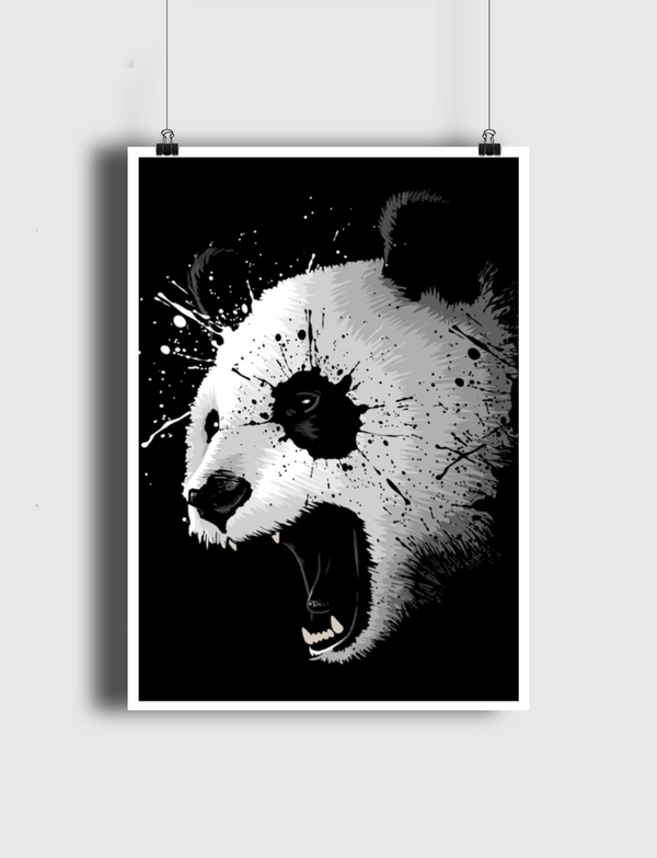 Splatter Panda Poster