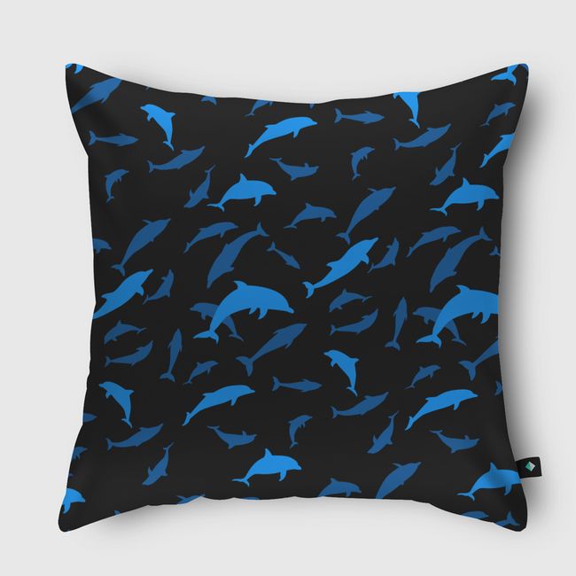 Pattern Dolphins - Throw Pillow