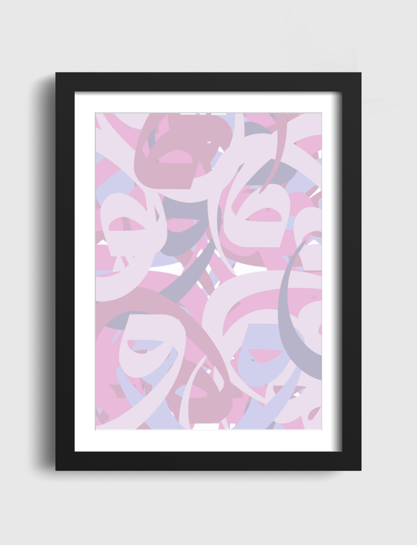 calligraphy pink Artframe