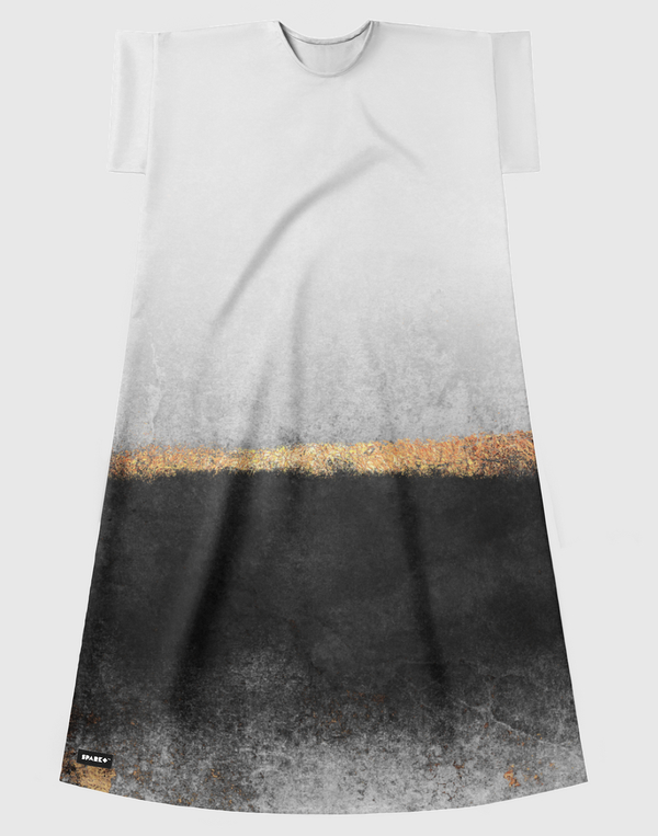 Soot And Gold Short Sleeve Dress