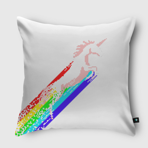 Pixel unicorn Throw Pillow