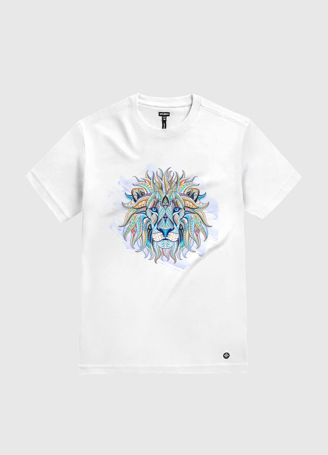 Ethnic  Blue Lion - White Gold T-Shirt