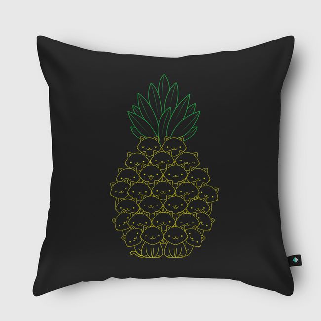 Pineaple Cat - Throw Pillow