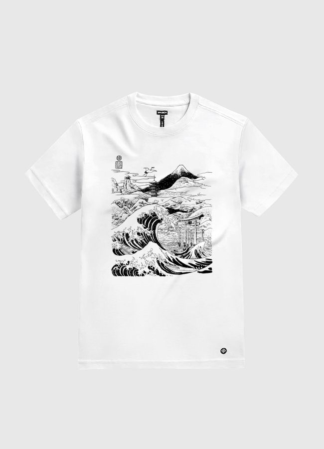 The wave Mount Fujiyama - White Gold T-Shirt