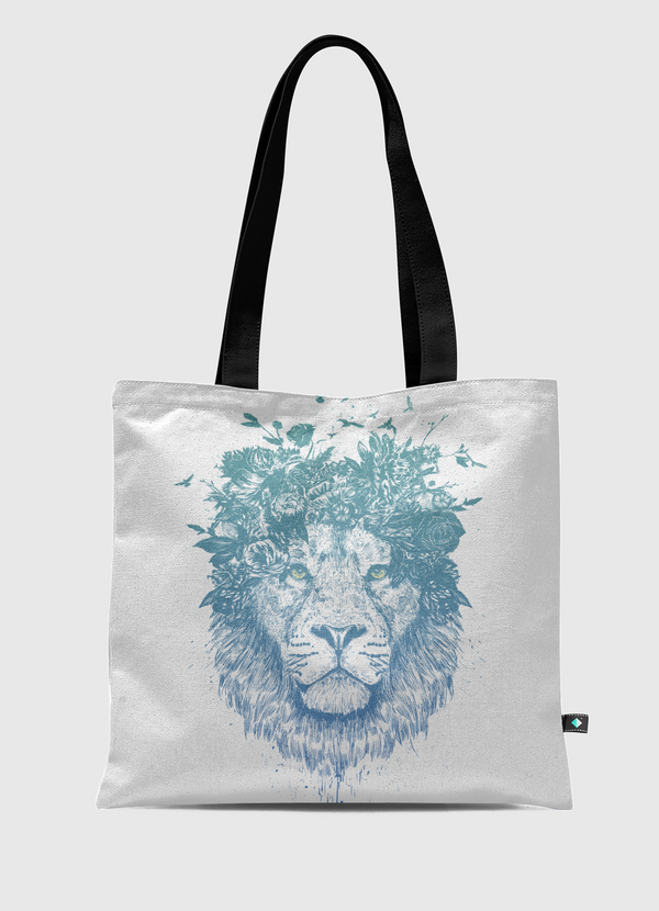 Floral lion Tote Bag