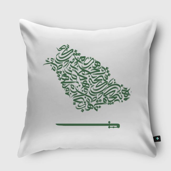 Saudi Map - Throw Pillow