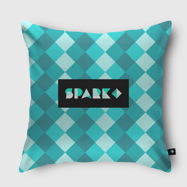 SPARK BLUE - Throw Pillow