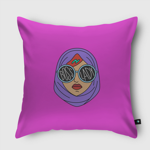Boss Lady Hijab Throw Pillow