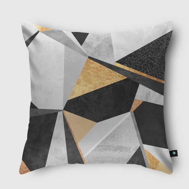 Geometry Gold - Throw Pillow