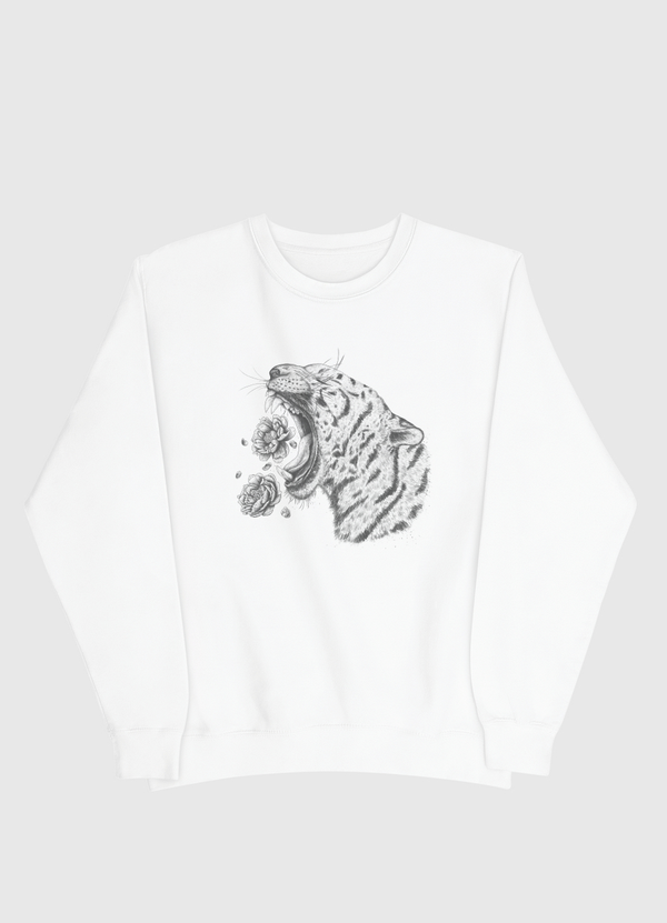 Tiger with flowers Men Sweatshirt