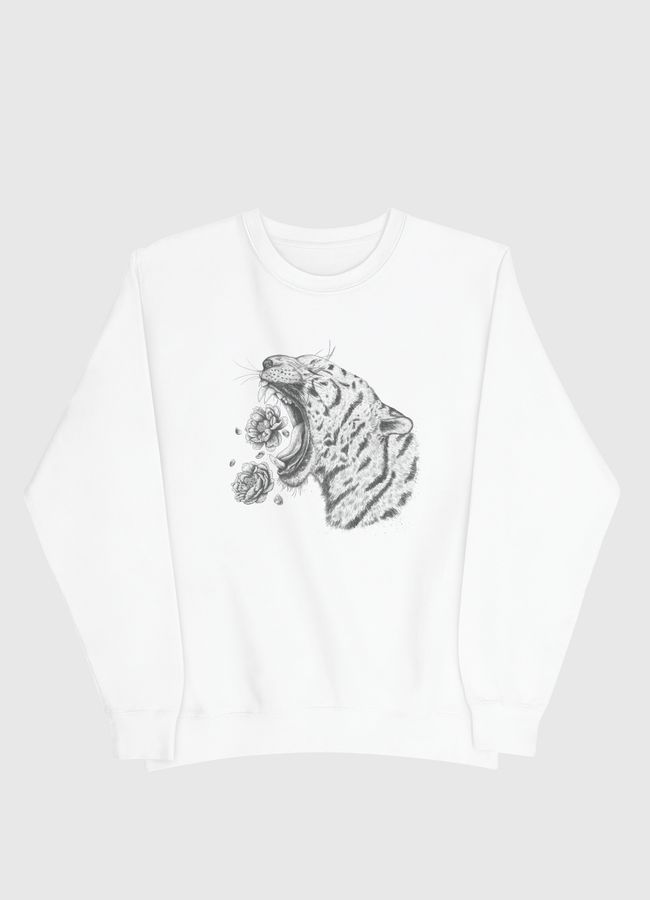 Tiger with flowers - Men Sweatshirt