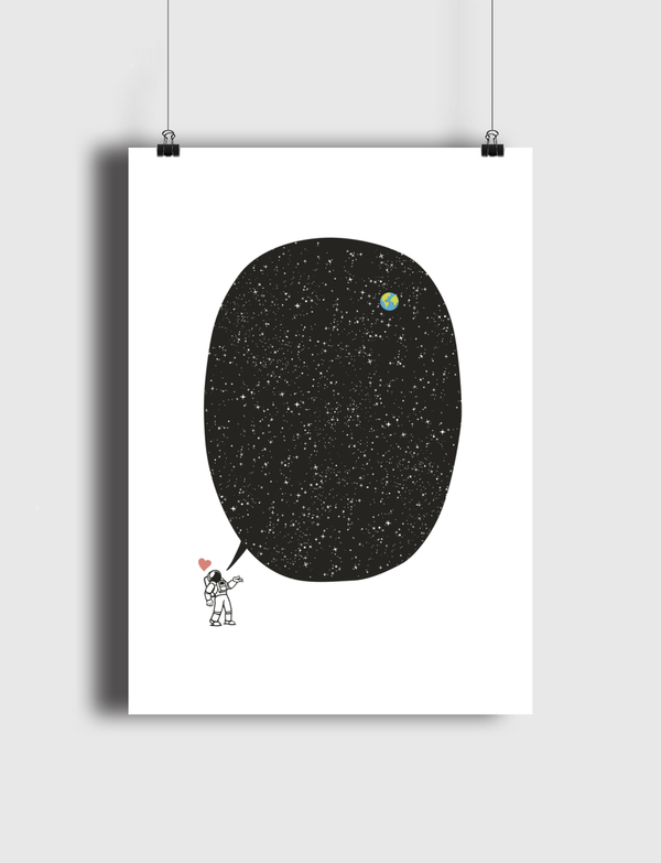 Astronaut Talking Poster