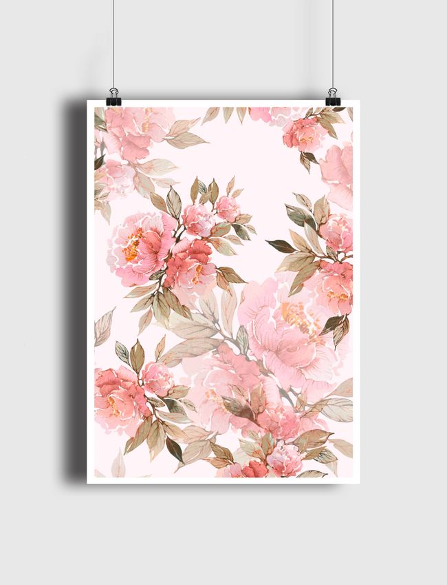 Blooming peonies - Poster