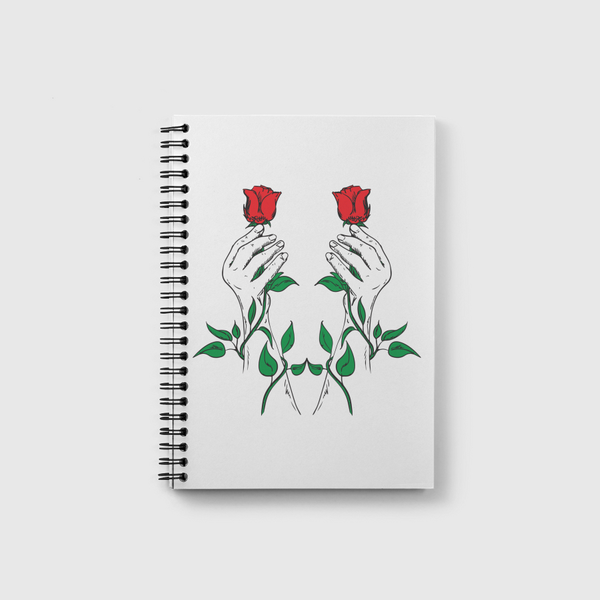 Hand and Flower Notebook