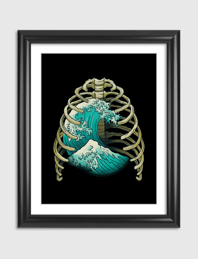 Kanagawa Wave Ribs Bones - Artframe