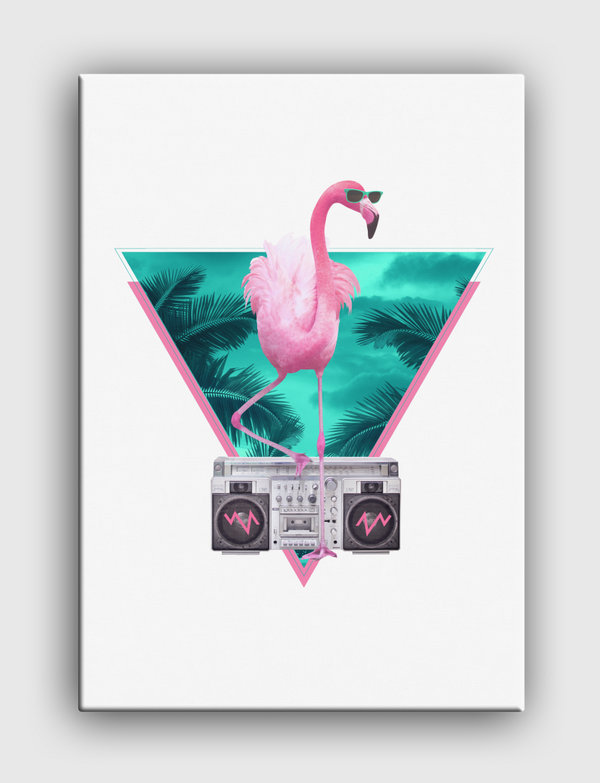 Miami flamingo Canvas