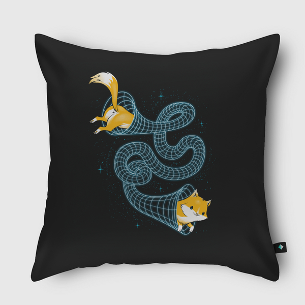 Wormhole Cat Throw Pillow