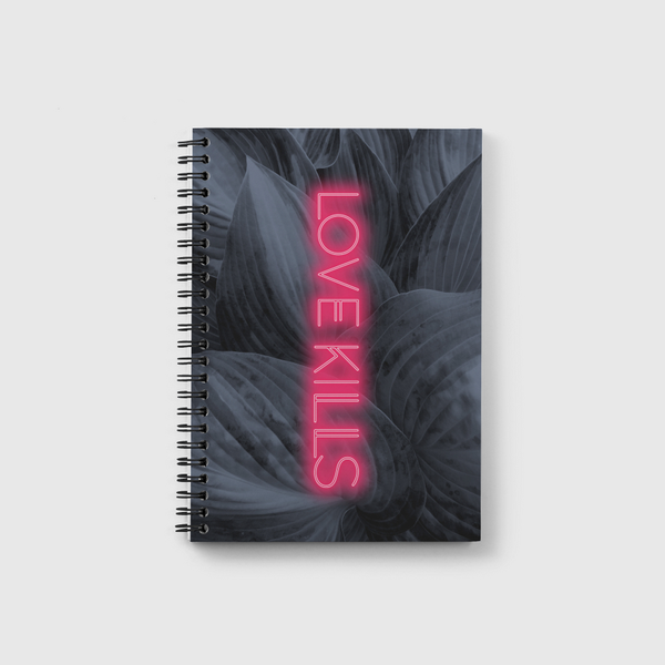 Love kills neon Notebook