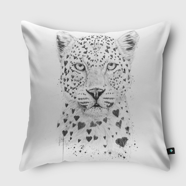 Lovely leopard Throw Pillow