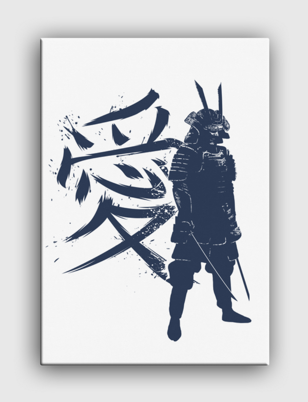 Samurai Kanji Canvas