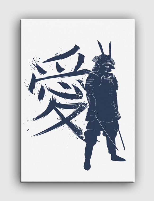 Samurai Kanji - Canvas