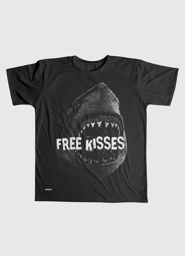 Free Kisses Shark Men Graphic T-Shirt