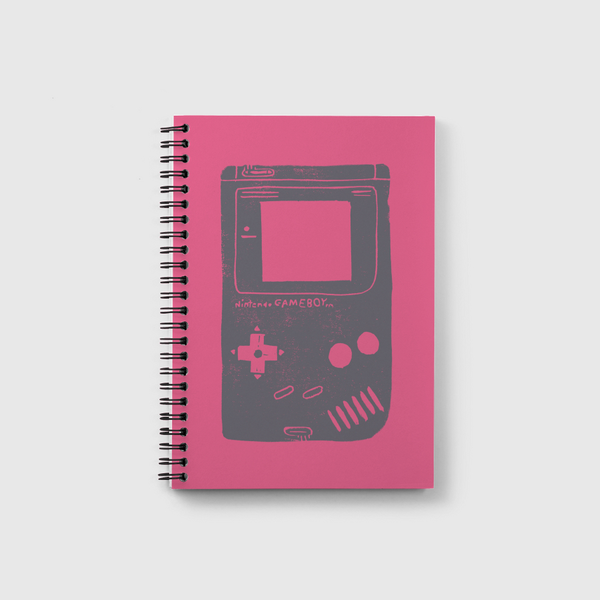 Game Boy Blockprint Pink Notebook