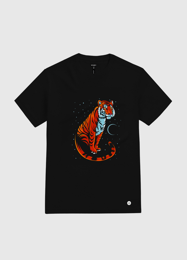 Tribal Tiger night White Gold T-Shirt