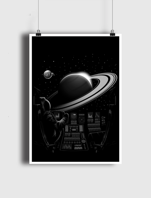 Saturn spacecraft Poster